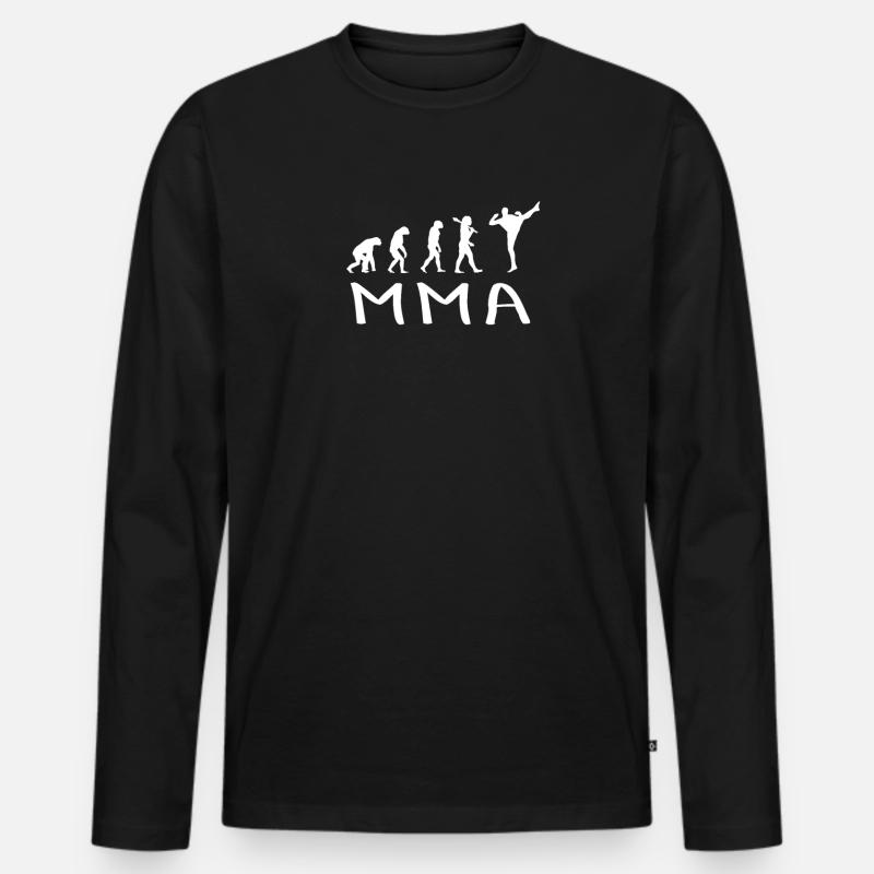 Mma Evolution - Männer Premium Bio Langarmshirt - Schwarz