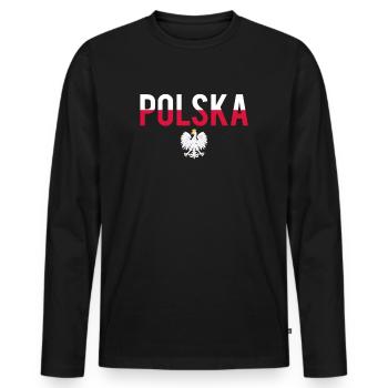 Polska cadeau polonais polonaise - T-shirt manches longues Premium bio Homme - noir - Devant - Nico (187cm)