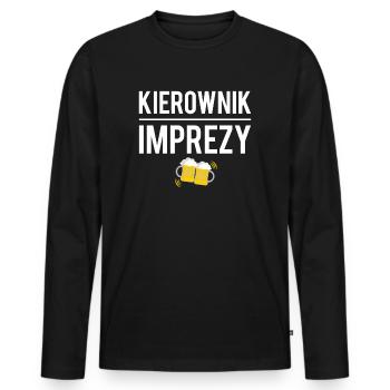 Kierownik imprezy polski piwosz polonais - T-shirt manches longues Premium bio Homme - noir - Devant - Nico (187cm)