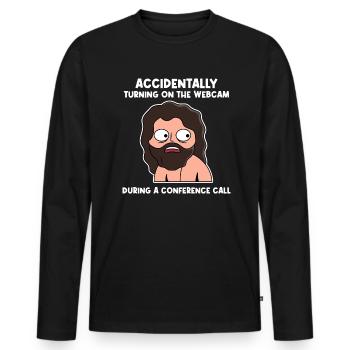 Conception de la conférence de travail pour les fiers Pinoys - T-shirt manches longues Premium bio Homme - noir - Devant - Nico (187cm)