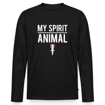 My spirit animal axolotl animal totem - T-shirt manches longues Premium bio Homme - noir - Devant - Nico (187cm)