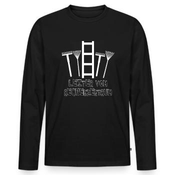 Gärtner Garten Humor Leiter Vom Rechenzentrum - Männer Premium Bio Langarmshirt - Schwarz - Vorne - Nico (187cm)
