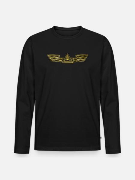 Illuminatti doré - T-shirt manches longues Premium bio Homme - noir