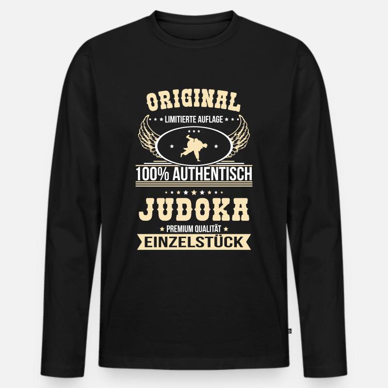 Judoka - Original 100% Authentisch - Männer Premium Bio Langarmshirt - Schwarz