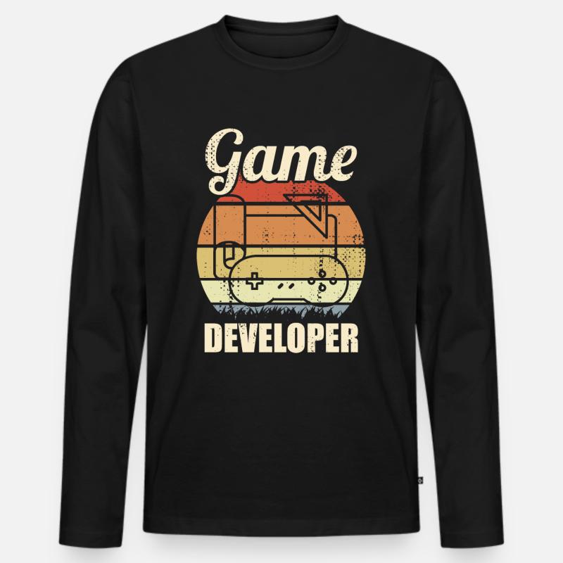 Spieleentwicklung - Männer Premium Bio Langarmshirt - Schwarz