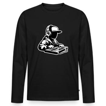 Little Beat Maker - Men's Premium Organic Long Sleeve Shirt - black - Front - Nico (187cm)