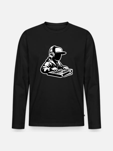 Petit Beatmaker - T-shirt manches longues Premium bio Homme - noir