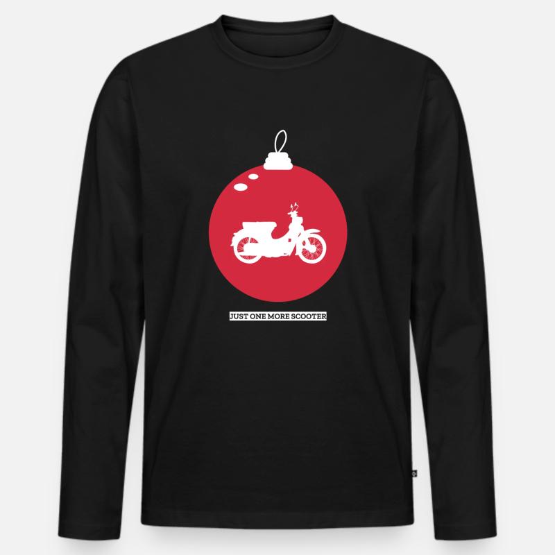 Moped Mofa Mofafahrer Geschenk - Männer Premium Bio Langarmshirt - Schwarz