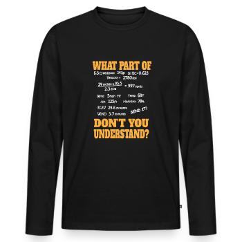 Long Range Shooting & Competitive Sport Shooting - Männer Premium Bio Langarmshirt - Schwarz - Vorne - Nico (187cm)