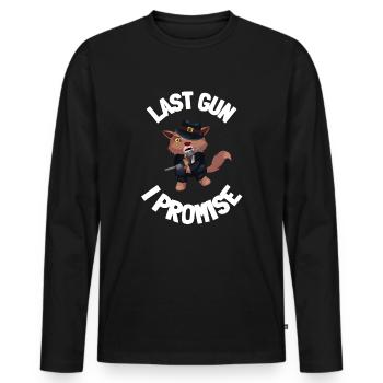 Gunaholic Guns Lover &Pro Gun Laws Shooting Range - T-shirt manches longues Premium bio Homme - noir - Devant - Nico (187cm)