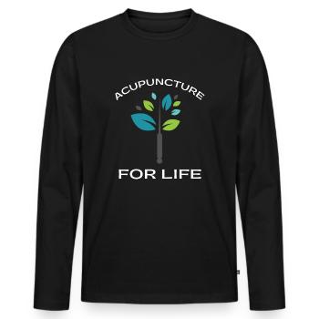 Acupuncturist Acupuncture Alternative Medicine - T-shirt manches longues Premium bio Homme - noir - Devant - Nico (187cm)