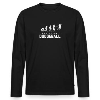 EVOLUTION OF DODGEBALL - Men's Premium Organic Long Sleeve Shirt - black - Front - Nico (187cm)
