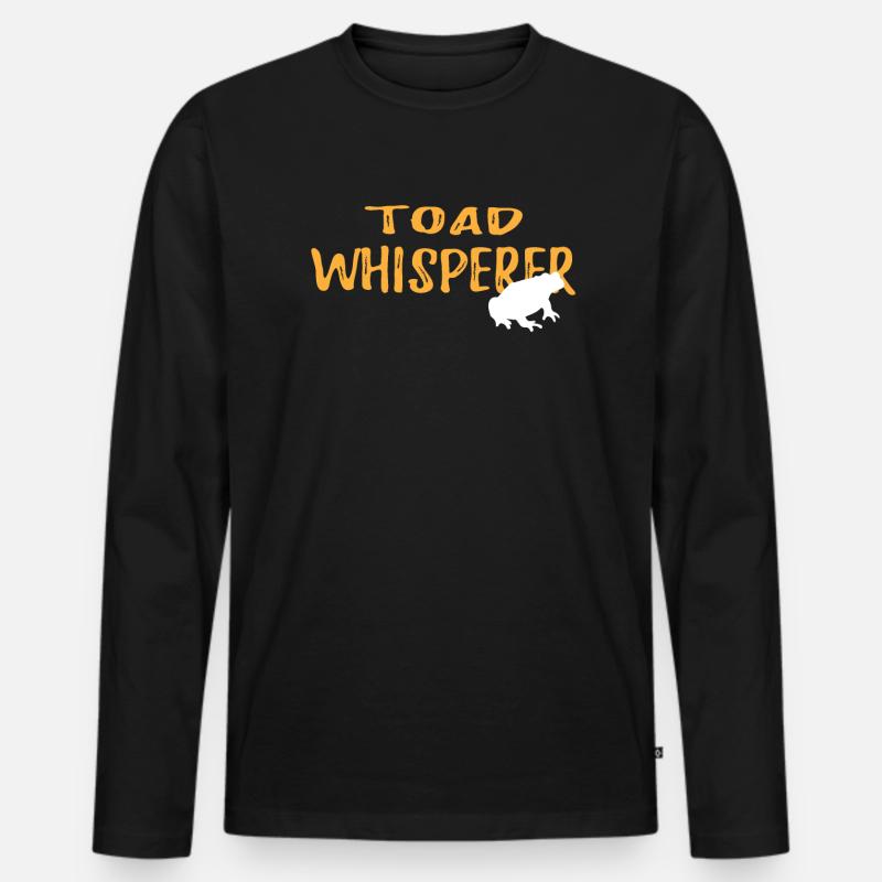 Toad Whisperer Graphic Shirt - Männer Premium Bio Langarmshirt - Schwarz