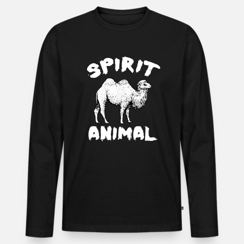 CAMEL - Männer Premium Bio Langarmshirt - Schwarz
