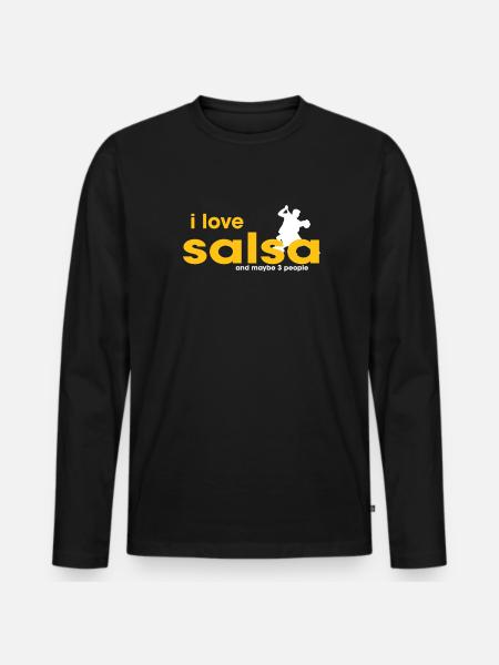 J’adore la salsa - T-shirt manches longues Premium bio Homme - noir