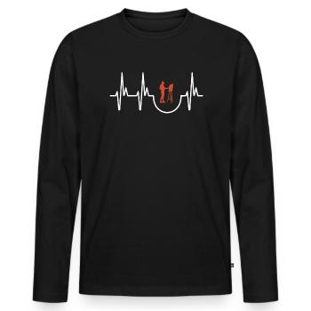 Painting - Men's Premium Organic Long Sleeve Shirt - black - Front - Nico (187cm)
