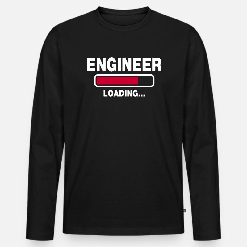 Engineer - Männer Premium Bio Langarmshirt - Schwarz