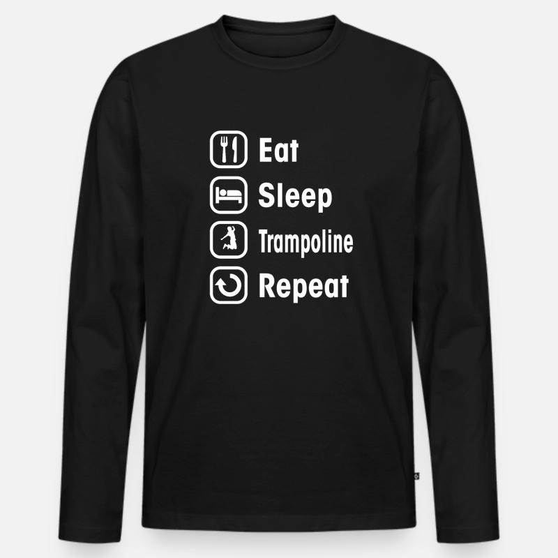 trampoline - Männer Premium Bio Langarmshirt - Schwarz