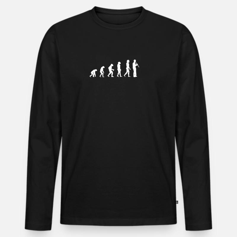 évolution de la clarinette - T-shirt manches longues Premium bio Homme - noir