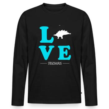 Stegosaurus - T-shirt manches longues Premium bio Homme - noir - Devant - Nico (187cm)