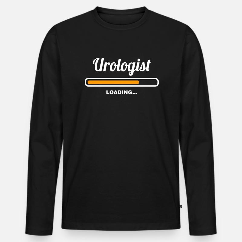 Urologist Loading - Männer Premium Bio Langarmshirt - Schwarz