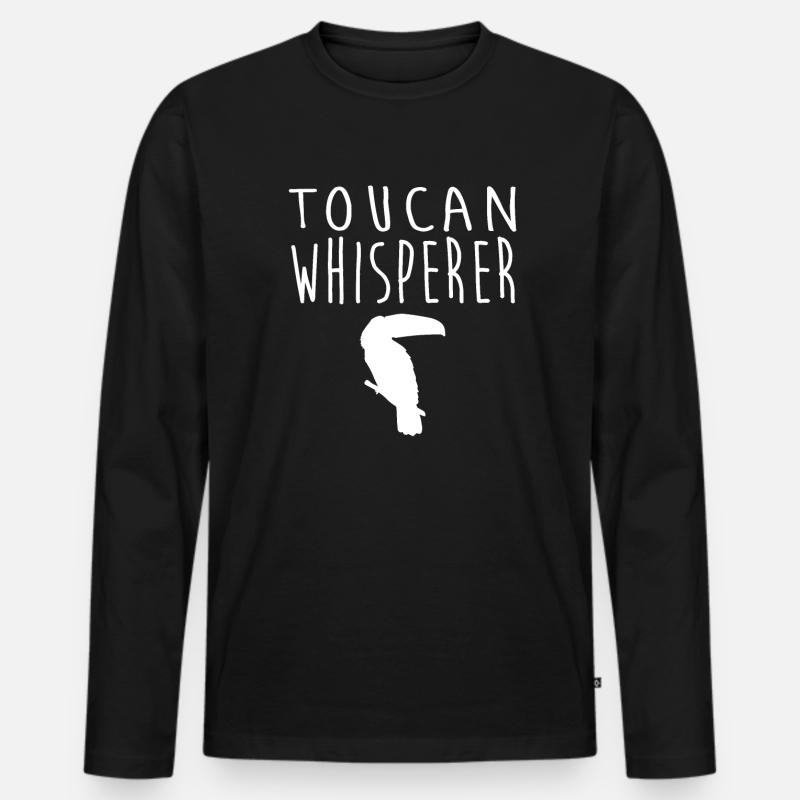 Toucan Tee - Männer Premium Bio Langarmshirt - Schwarz