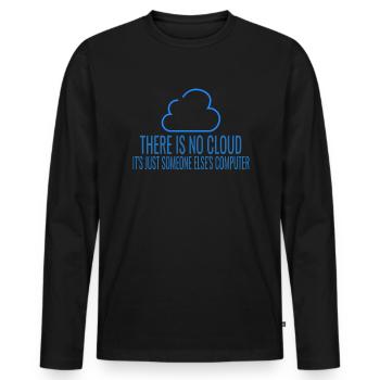 Informatiker Spruch Humor Sarkasmus Informatik - Männer Premium Bio Langarmshirt - Schwarz - Vorne - Nico (187cm)