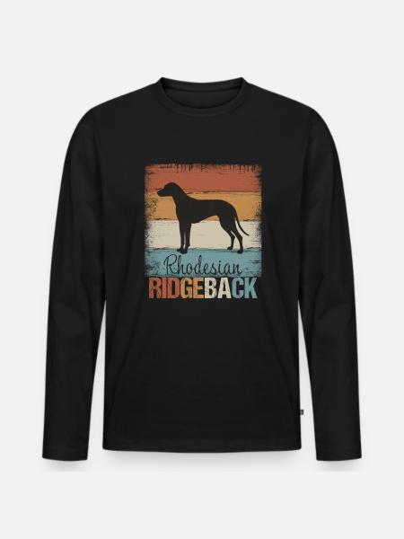 Rhodesian Ridgeback dog gift - Men's Premium Organic Long Sleeve Shirt - black