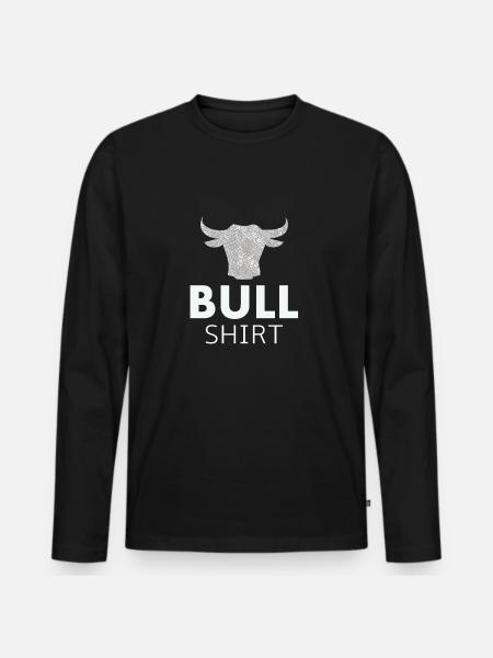 Bull shirt - Men's Premium Organic Long Sleeve Shirt - black