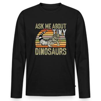 Tegu Eidechse Reptil Herpetologe - Männer Premium Bio Langarmshirt - Schwarz - Vorne - Nico (187cm)