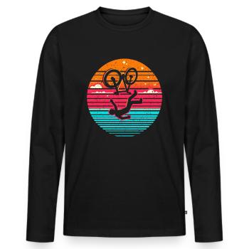 Drôle de cadeau pour maladroit - T-shirt manches longues Premium bio Homme - noir - Devant - Nico (187cm)