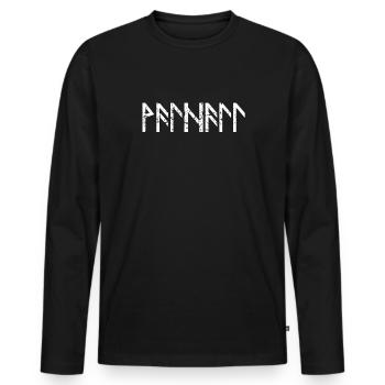 Walhall Sky Viking Nordic mythology - Men's Premium Organic Long Sleeve Shirt - black - Front - Nico (187cm)