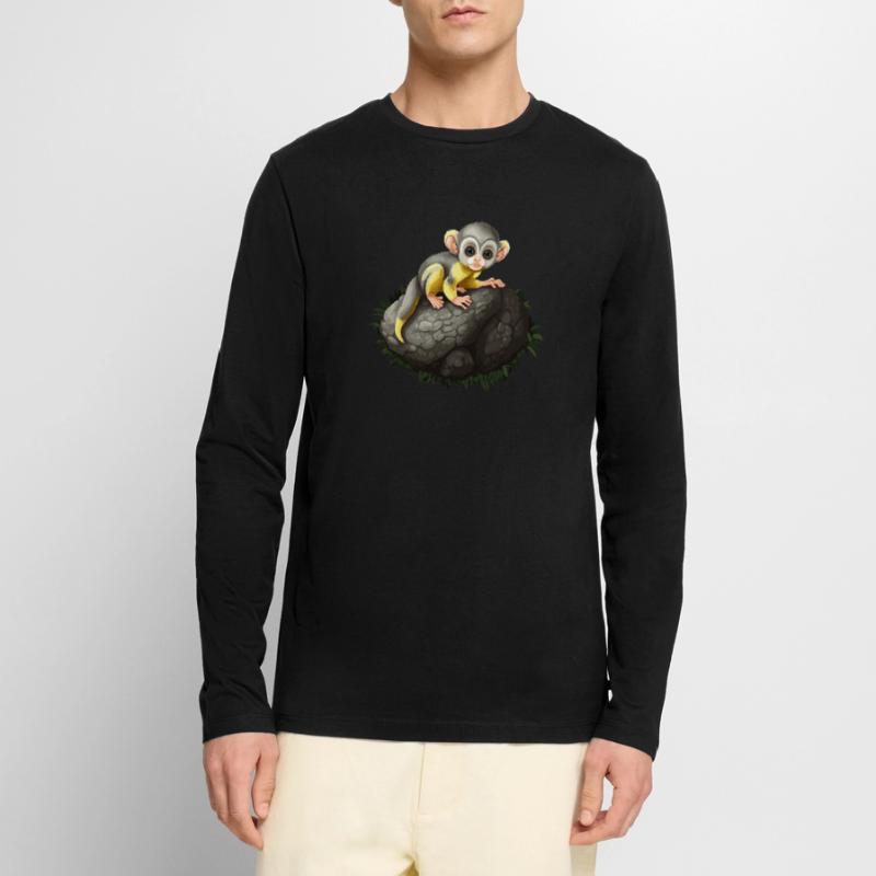 Squirrel Monkey Squirrel Monkey Monkey Monkey Baby Men's Premium Organic Long Sleeve Shirt
