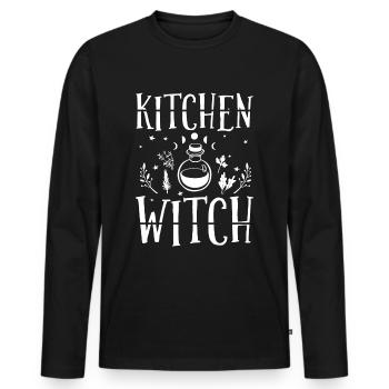 Hexen - Männer Premium Bio Langarmshirt - Schwarz - Vorne - Nico (187cm)