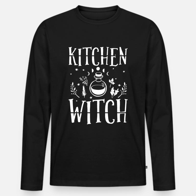 Hexen - Männer Premium Bio Langarmshirt - Schwarz