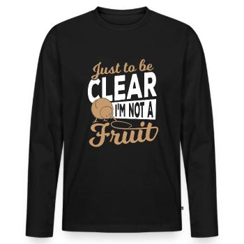 Laufvogel Kiwi - Männer Premium Bio Langarmshirt - Schwarz - Vorne - Nico (187cm)