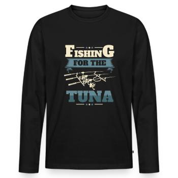 Deep Sea Fishing Fishing Tuna - Men's Premium Organic Long Sleeve Shirt - black - Front - Nico (187cm)