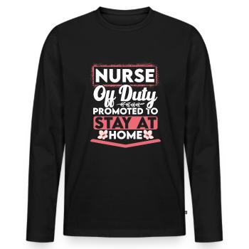 Unité de soins intensifs de retraite infirmière - T-shirt manches longues Premium bio Homme - noir - Devant - Nico (187cm)