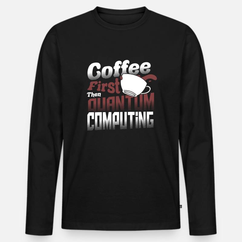Quantencomputer Informatik - Männer Premium Bio Langarmshirt - Schwarz