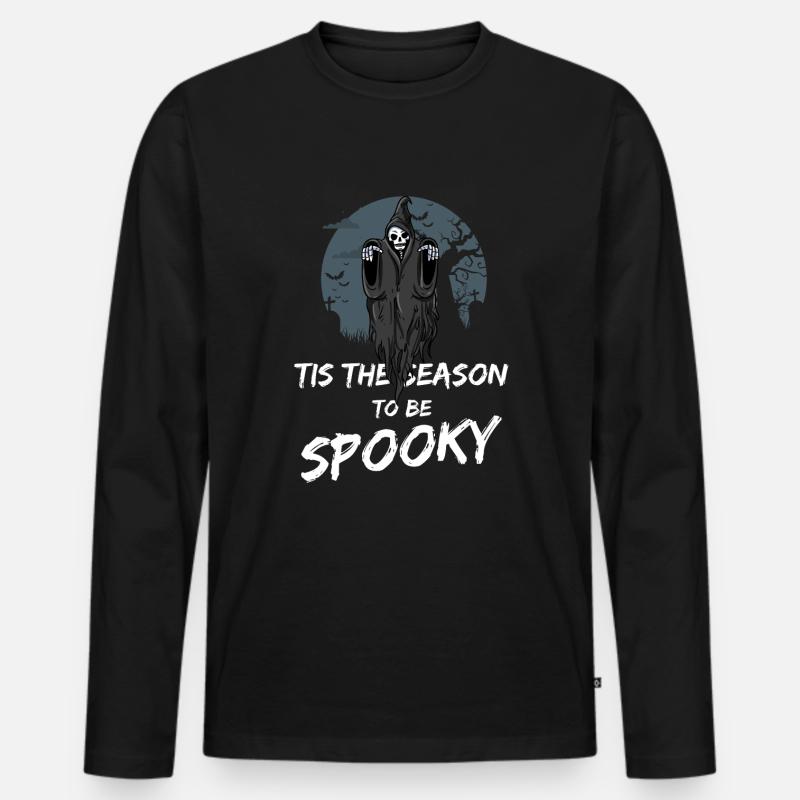 Sensenmann - Männer Premium Bio Langarmshirt - Schwarz