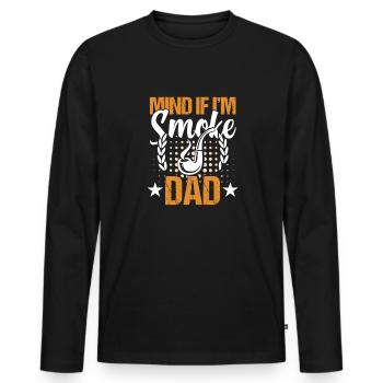 Pipes Fumer Cigarette Fumer Cigare Pipe - T-shirt manches longues Premium bio Homme - noir - Devant - Nico (187cm)