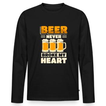 Brasserie Beer Drinker - T-shirt manches longues Premium bio Homme - noir - Devant - Nico (187cm)