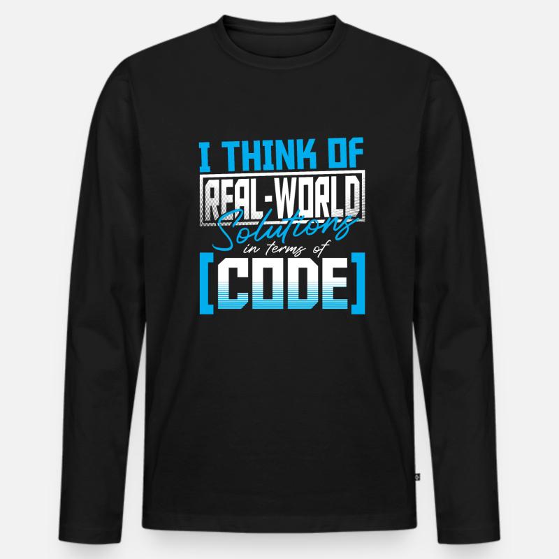 Javascript Software Developer - Men's Premium Organic Long Sleeve Shirt - black