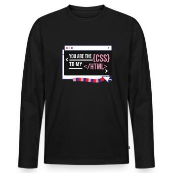 Software Developer Engineer - Men's Premium Organic Long Sleeve Shirt - black - Front - Nico (187cm)