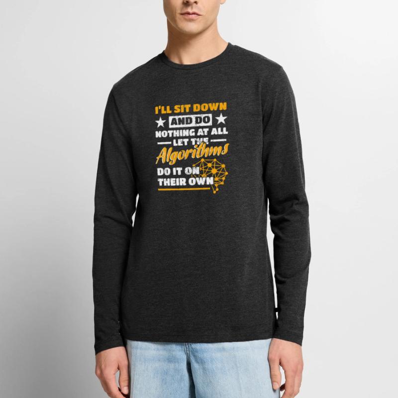 Algorithms Computer Programmer Robot Engineer Men's Premium Organic Long Sleeve Shirt