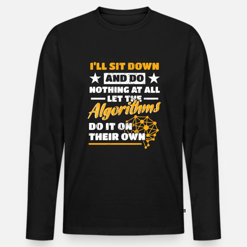 Algorithmen Computerprogrammierer Roboteringenieur - Männer Premium Bio Langarmshirt - Schwarz