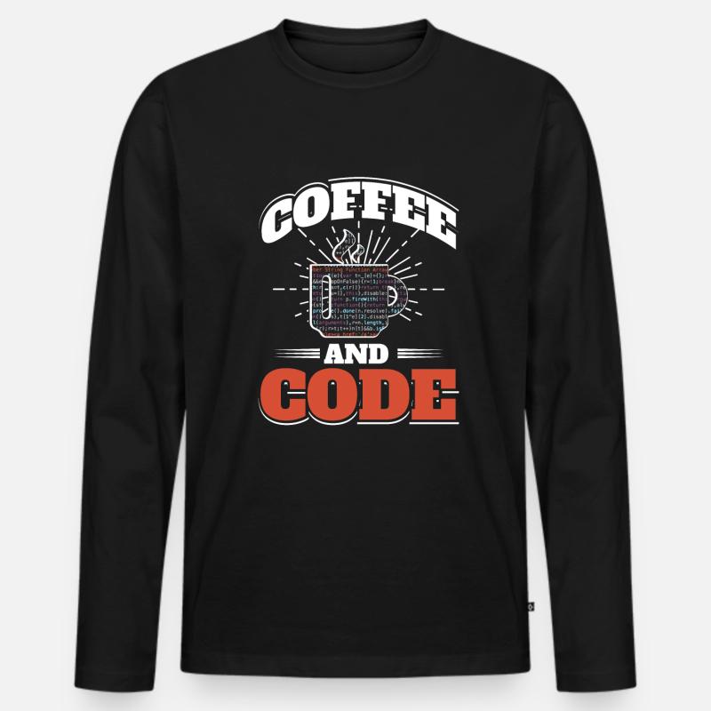 Software Computer Developer - Men's Premium Organic Long Sleeve Shirt - black