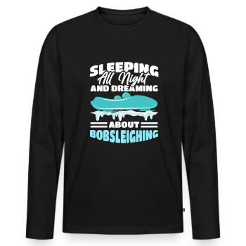 Bob Sledge - Men's Premium Organic Long Sleeve Shirt - black - Front - Nico (187cm)