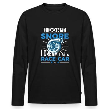 I don't snore Funny snoring - Men's Premium Organic Long Sleeve Shirt - black - Front - Nico (187cm)