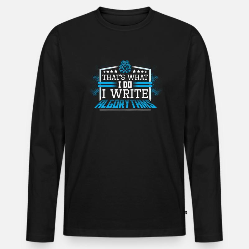 Javascript Software Developer Programmer - Men's Premium Organic Long Sleeve Shirt - black